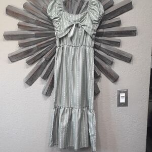 Lily Bleu Light Sage Green Girls Dress